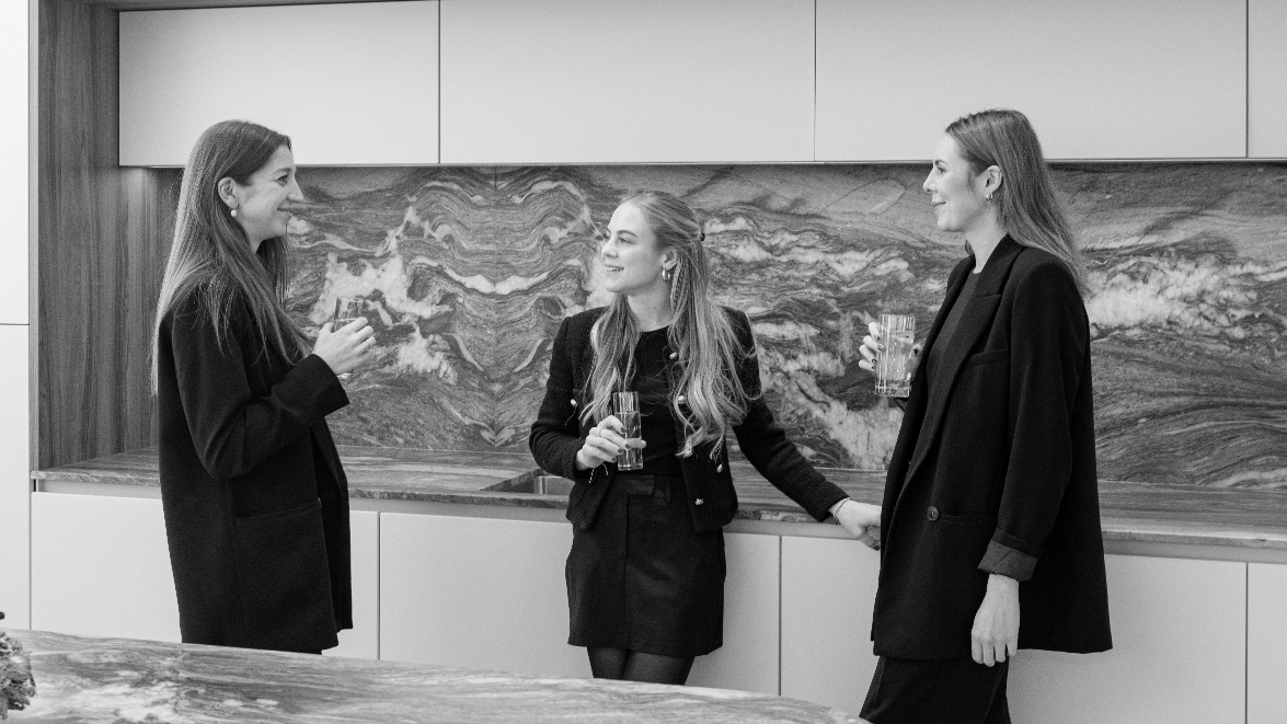 Young professionals during break