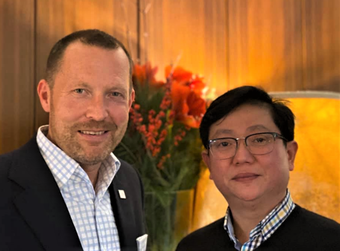 Meeting the chairman of MXC Security, Roger Chung
