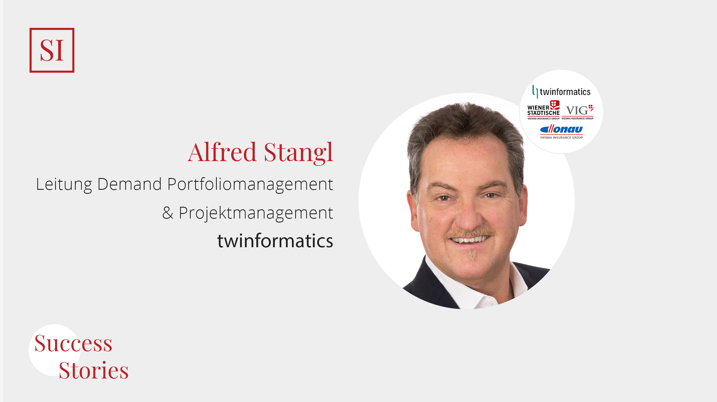 Success Stories: Alfred Stangl, Leitung Demand- Portfolio Management (VIG/ Wiener Städtische/Donau Versicherung/twinformatics)